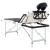 Masă pliabilă de masaj, 4 zone, negru și alb, aluminiu GartenMobel Dekor