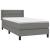 Pat box spring cu saltea, gri închis, 80x200 cm, textil GartenMobel Dekor