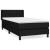Pat box spring cu saltea, negru, 80x200 cm, textil GartenMobel Dekor