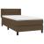 Pat box spring cu saltea, maro închis, 80x200 cm, textil GartenMobel Dekor