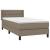 Pat box spring cu saltea, gri taupe, 80x200 cm, textil GartenMobel Dekor