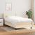 Pat box spring cu saltea, crem, 80x200 cm, textil GartenMobel Dekor
