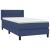 Pat box spring cu saltea, albastru, 80x200 cm, textil GartenMobel Dekor