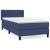 Pat box spring cu saltea, albastru, 80x200 cm, textil GartenMobel Dekor