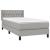 Pat box spring cu saltea, gri deschis, 90x190 cm, textil GartenMobel Dekor