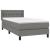 Pat box spring cu saltea, gri închis, 90x190 cm, textil GartenMobel Dekor