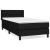 Pat box spring cu saltea, negru, 90x190 cm, textil GartenMobel Dekor