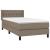 Pat box spring cu saltea, gri taupe, 90x190 cm, textil GartenMobel Dekor