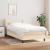 Pat box spring cu saltea, crem, 90x190 cm, textil GartenMobel Dekor