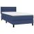 Pat box spring cu saltea, albastru, 90x190 cm, textil GartenMobel Dekor