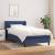 Pat box spring cu saltea, albastru, 90x190 cm, textil GartenMobel Dekor