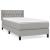 Pat box spring cu saltea, gri deschis, 90x200 cm, textil GartenMobel Dekor