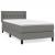 Pat box spring cu saltea, gri închis, 90x200 cm, textil GartenMobel Dekor