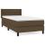 Pat box spring cu saltea, maro închis, 90x200 cm, textil GartenMobel Dekor