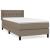 Pat box spring cu saltea, gri taupe, 90x200 cm, textil GartenMobel Dekor