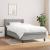 Pat box spring cu saltea, gri deschis, 100x200 cm, textil GartenMobel Dekor