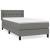 Pat box spring cu saltea, gri închis, 100x200 cm, textil GartenMobel Dekor