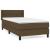 Pat box spring cu saltea, maro închis, 100x200 cm, textil GartenMobel Dekor