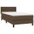 Pat box spring cu saltea, maro închis, 100x200 cm, textil GartenMobel Dekor