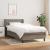Pat box spring cu saltea, gri taupe, 100x200 cm, textil GartenMobel Dekor