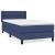 Pat box spring cu saltea, albastru, 100x200 cm, textil GartenMobel Dekor