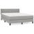 Pat box spring cu saltea, gri deschis, 140x190 cm, textil GartenMobel Dekor