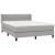 Pat box spring cu saltea, gri deschis, 140x190 cm, textil GartenMobel Dekor