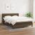 Pat box spring cu saltea, maro închis, 140x200 cm, textil GartenMobel Dekor