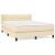 Pat box spring cu saltea, crem, 140x200 cm, textil GartenMobel Dekor