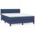 Pat box spring cu saltea, albastru, 140x200 cm, textil GartenMobel Dekor