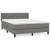 Pat box spring cu saltea, gri închis, 140x200 cm, textil GartenMobel Dekor