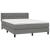 Pat box spring cu saltea, gri închis, 140x200 cm, textil GartenMobel Dekor