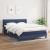 Pat continental cu saltea, albastru, 140x200cm, material textil GartenMobel Dekor