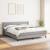 Pat continental cu saltea, gri deschis, 160x200 cm, textil GartenMobel Dekor