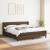 Pat box spring cu saltea, maro închis, 160x200 cm, textil GartenMobel Dekor