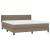 Pat box spring cu saltea, gri taupe, 160x200 cm material textil GartenMobel Dekor