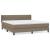 Pat box spring cu saltea, gri taupe, 160x200 cm material textil GartenMobel Dekor