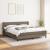Pat box spring cu saltea, gri taupe, 160x200 cm material textil GartenMobel Dekor