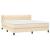 Pat box spring cu saltea, crem, 160x200 cm, material textil GartenMobel Dekor