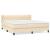 Pat box spring cu saltea, crem, 160x200 cm, material textil GartenMobel Dekor