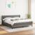 Pat box spring cu saltea, gri închis, 180x200 cm, textil GartenMobel Dekor