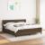 Pat continental cu saltea maro închis 180x200cm material textil GartenMobel Dekor
