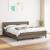Pat continental cu saltea, gri taupe, 180x200 cm, textil GartenMobel Dekor