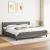 Pat box spring cu saltea, gri închis, 200x200 cm, textil GartenMobel Dekor