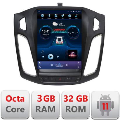 Navigație Tesla Ford Focus 3 2011-2018, 4G, CarPlay, Android Auto, 3GB+32GB