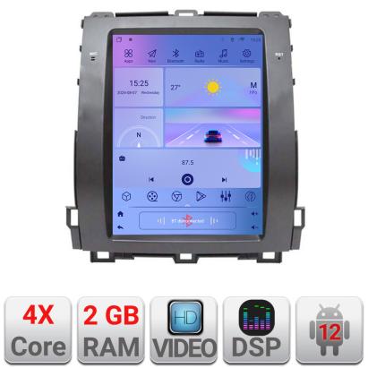 Navigație Tesla Toyota Prado J120 Low cu GPS, CarPlay, Android Auto, 2+32GB