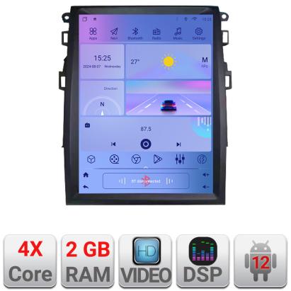 Navigație auto Ford Mondeo 4 tip Tesla cu GPS, CarPlay, Android Auto, 2GB/32GB