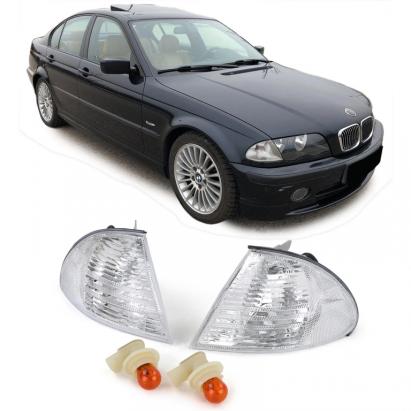 Pereche de semnalizatoare albe dreapta stânga, potrivită pentru BMW Seria 3 E46 Sedan Touring 98-01 Performance AutoTuning