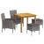 Set mobilier de grădină, 5 piese, gri GartenMobel Dekor