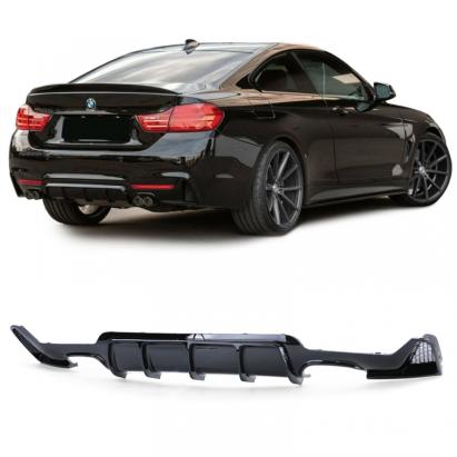 Difuzor spate lucios de performanță cu țeavă dublă stânga+dreapta, potrivit pentru BMW Seria 4 F32 F33 F36 Performance AutoTuning